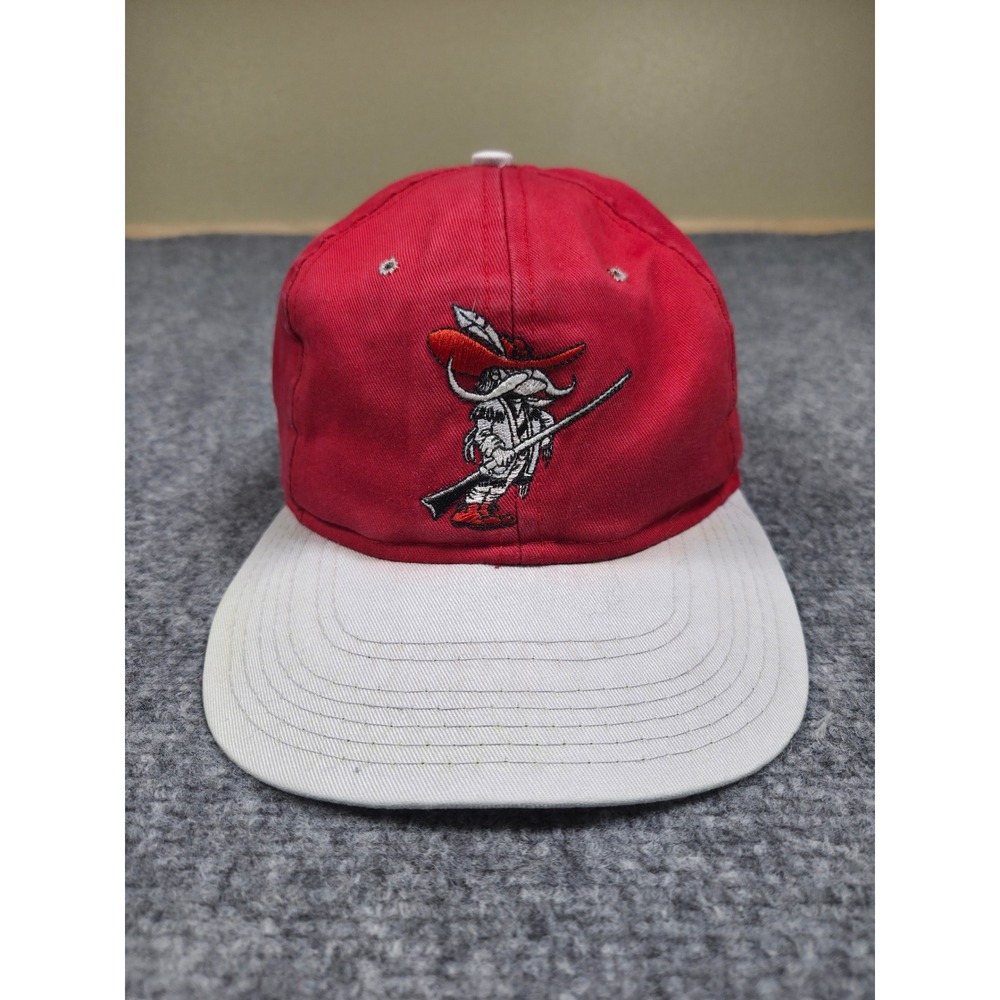 Vintage UNLV Rebels Snapback Hat OSFA Unbranded Hey Reb Mascot Red White Y2K